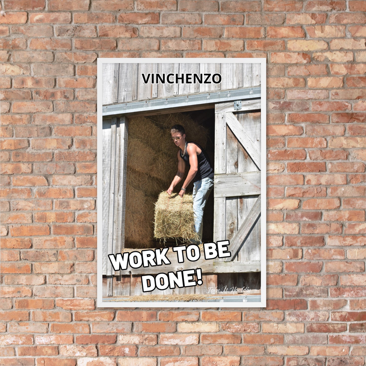 Work 954 Framed photo paper poster