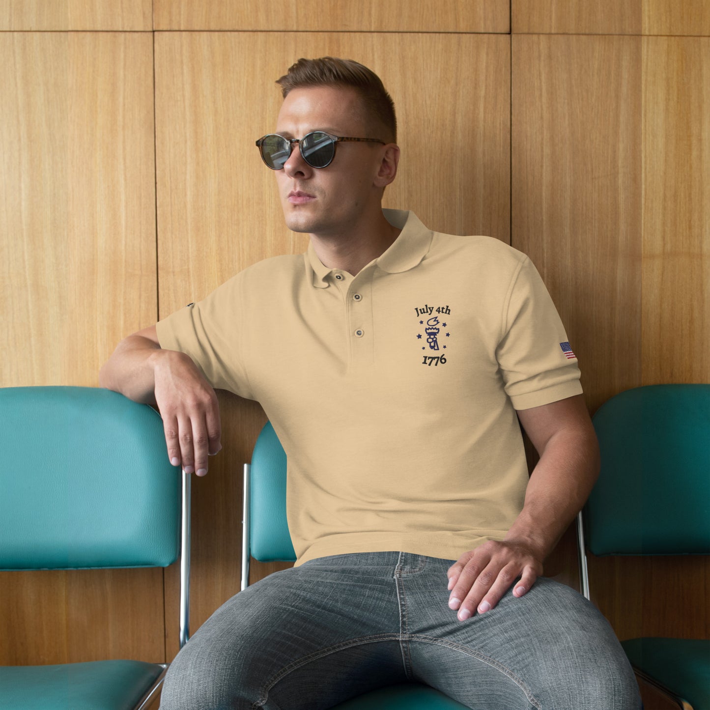 July 4th 954 Signature Men's Premium Polo
