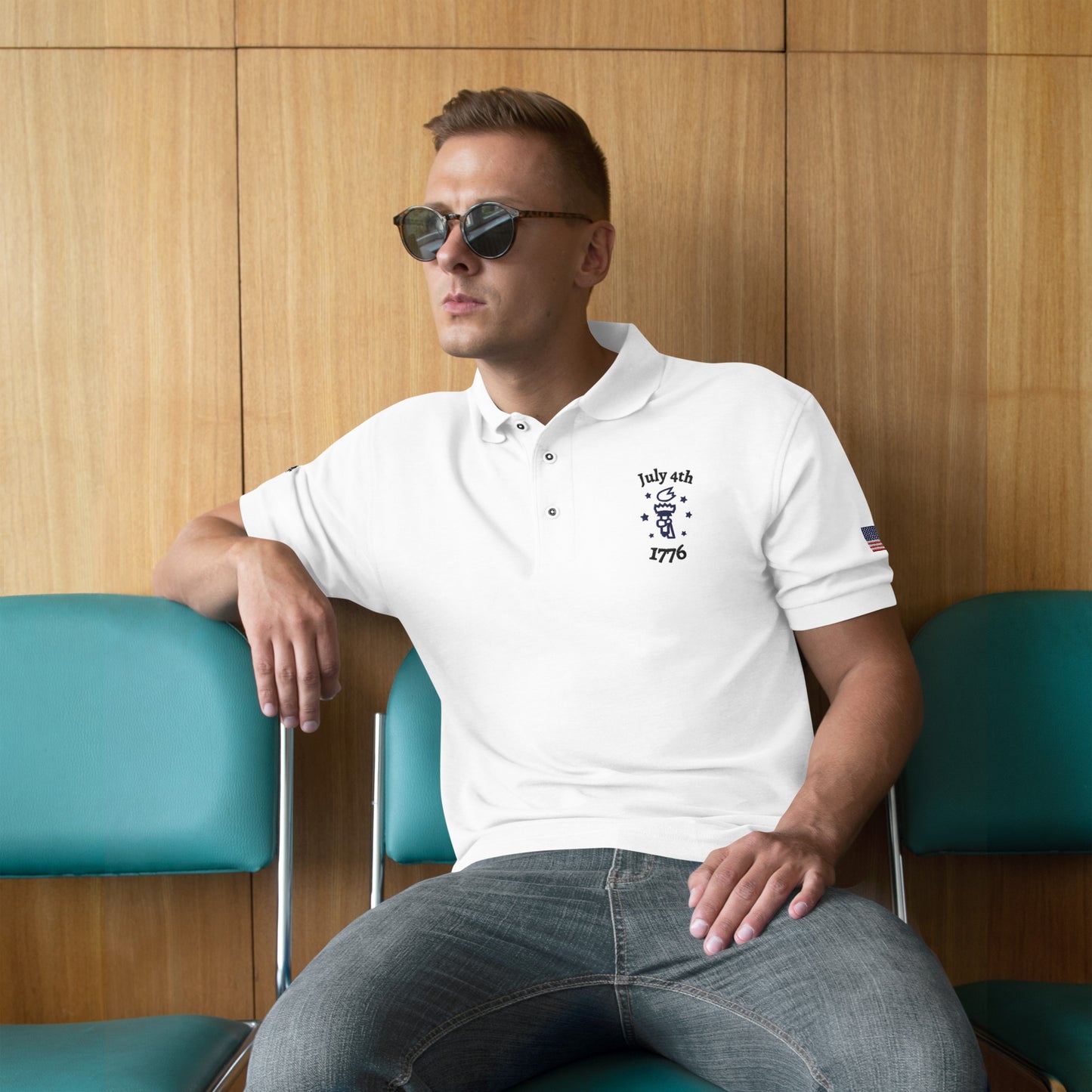 July 4th 954 Signature Men's Premium Polo
