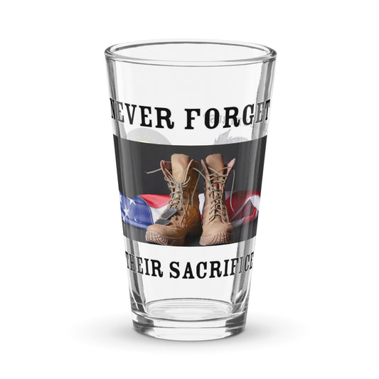 Their Sacrifices 954 Signature Shaker pint glass