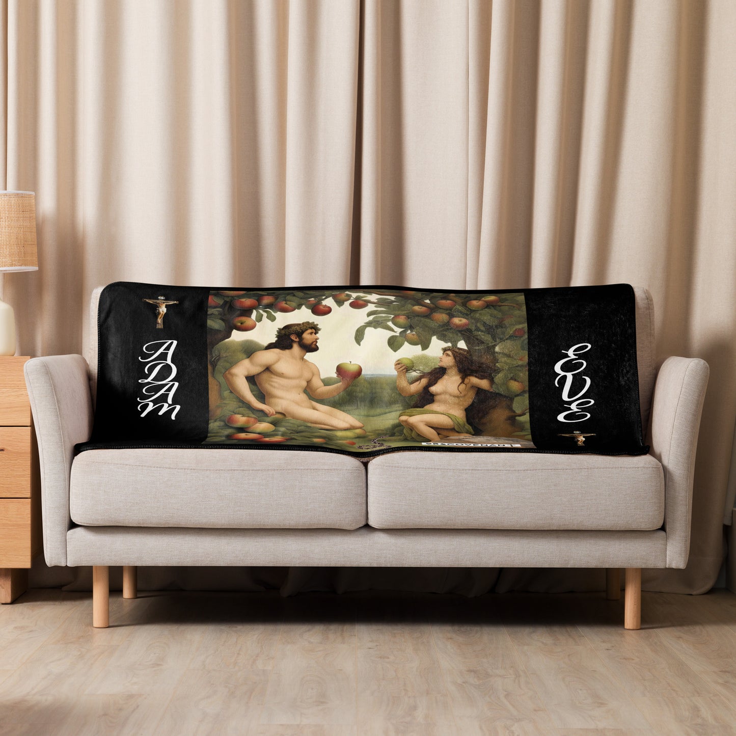 Adam & Eve Sherpa blanket