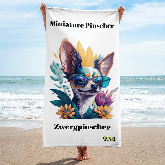 Miniature Pinscher IV 954 Signature Towel
