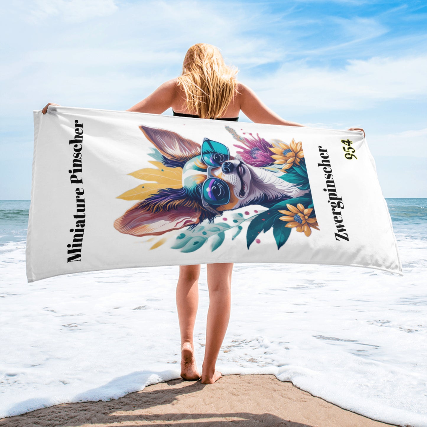Miniature Pinscher IV 954 Signature Towel