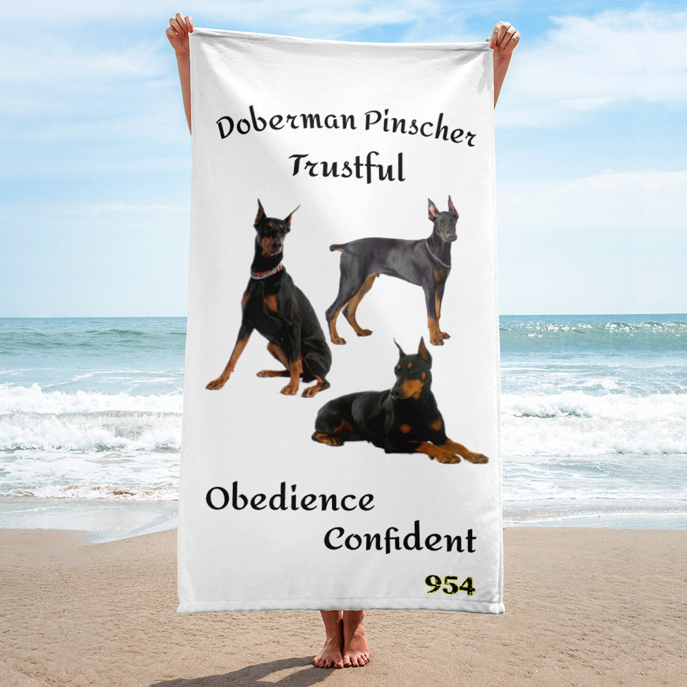 Doberman Pinscher 954 Signature Towel