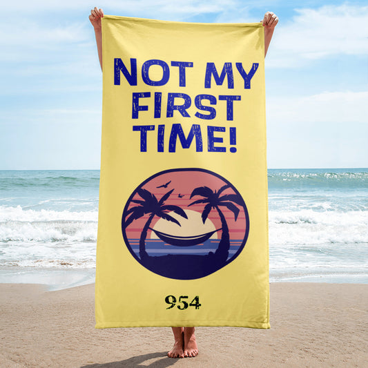 Not my first Time 954 Signature Towel