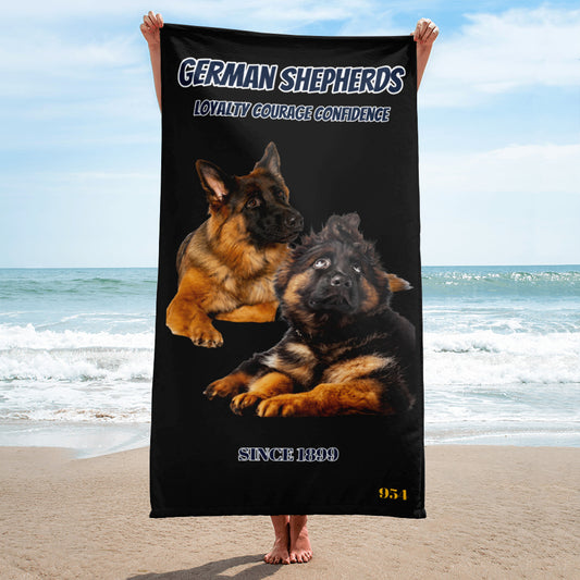 German Shepherd Sibs 954 Signature Towel