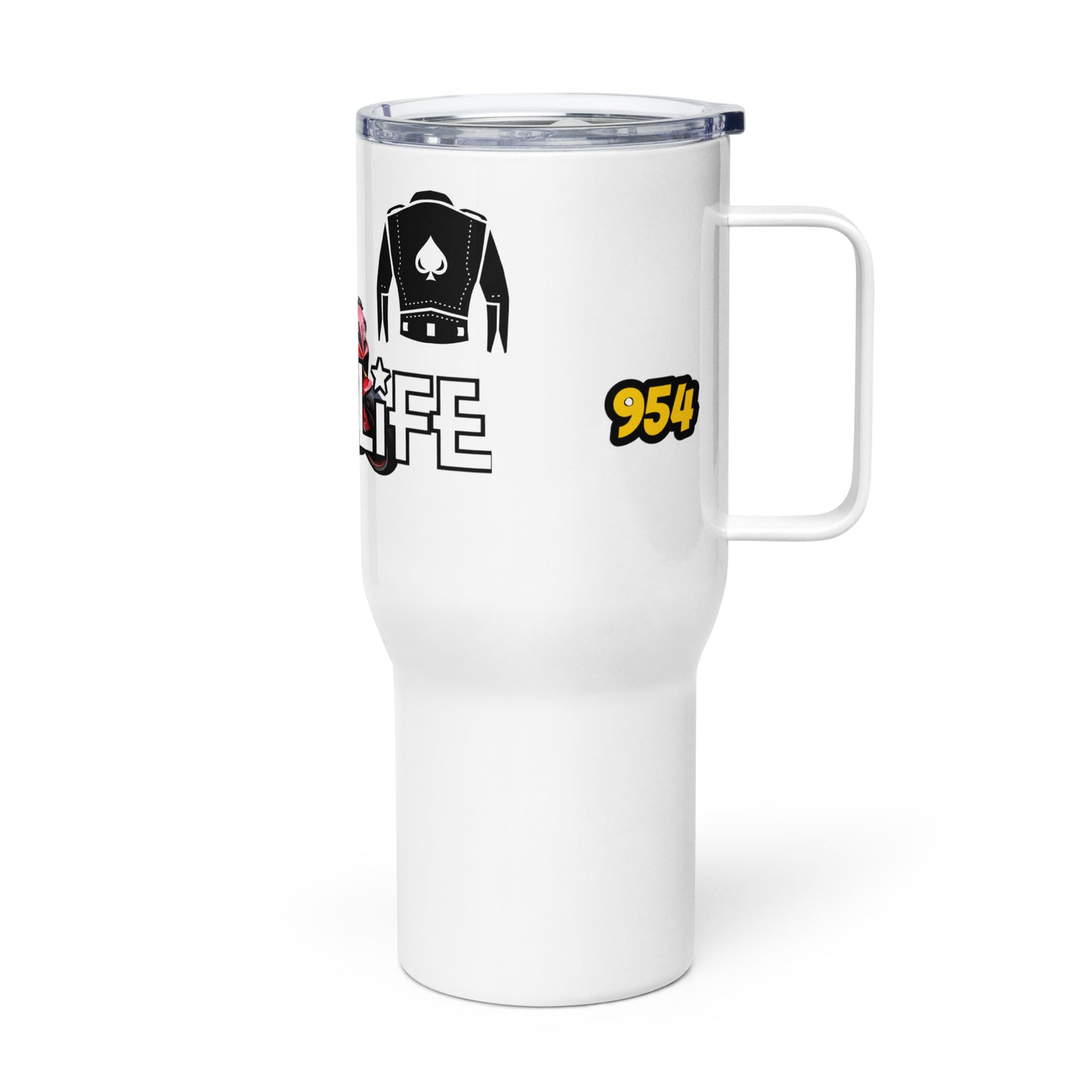 Bike Life 954 Signature Travel mug with a handle