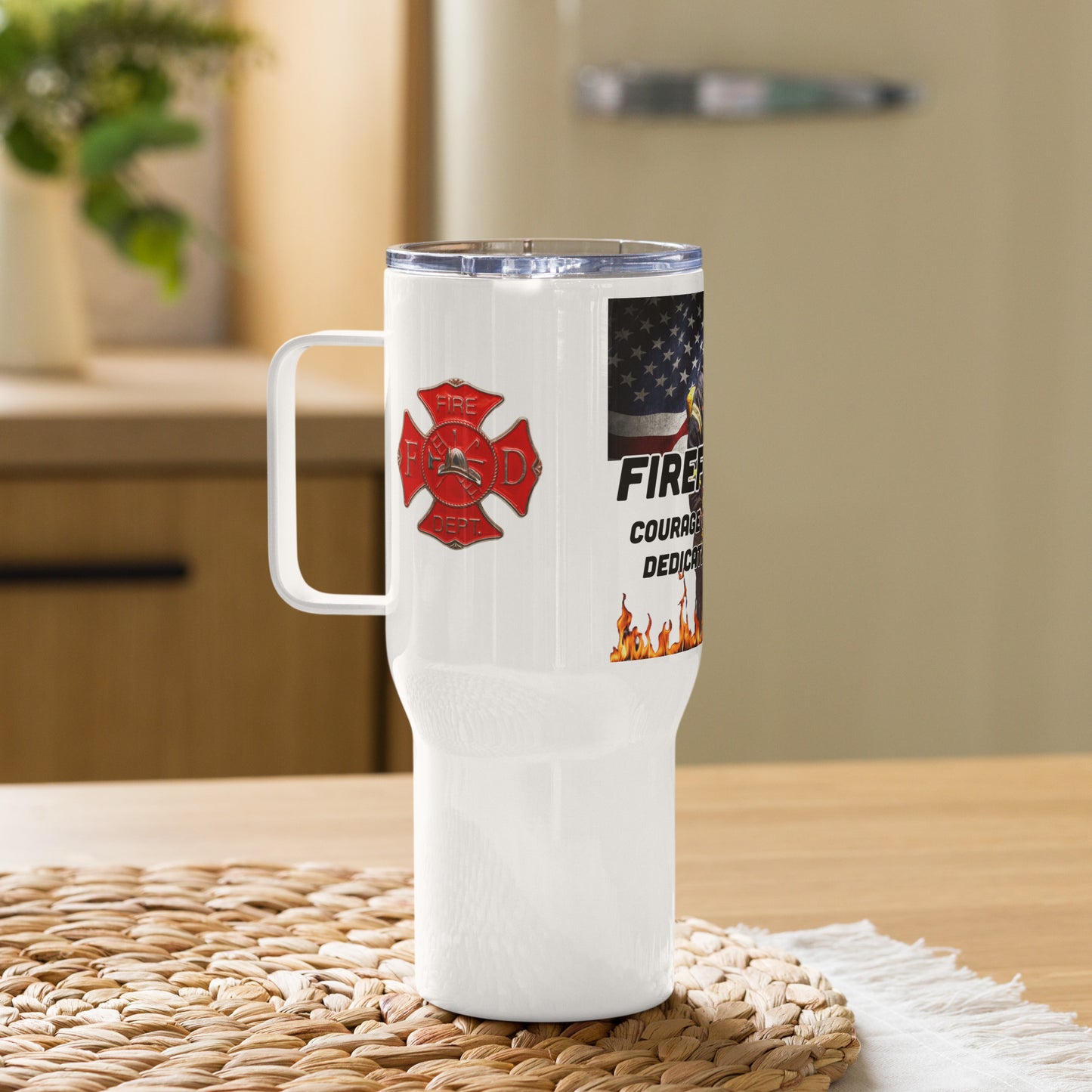 Firefighter 954 Travel mug with a handle