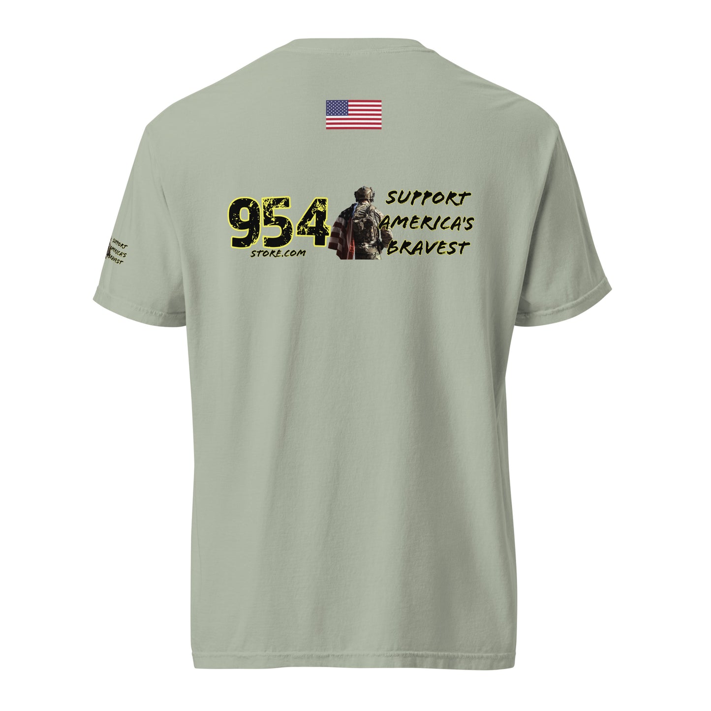 Support America's Bravest 954 Unisex garment-dyed heavyweight t-shirt