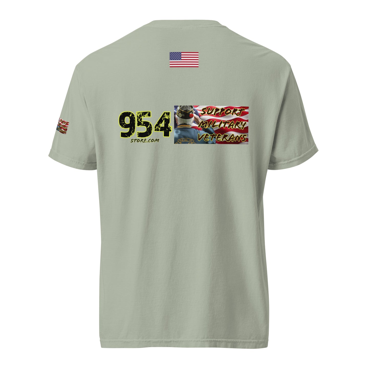 Support Veterans 954 Unisex garment-dyed heavyweight t-shirt