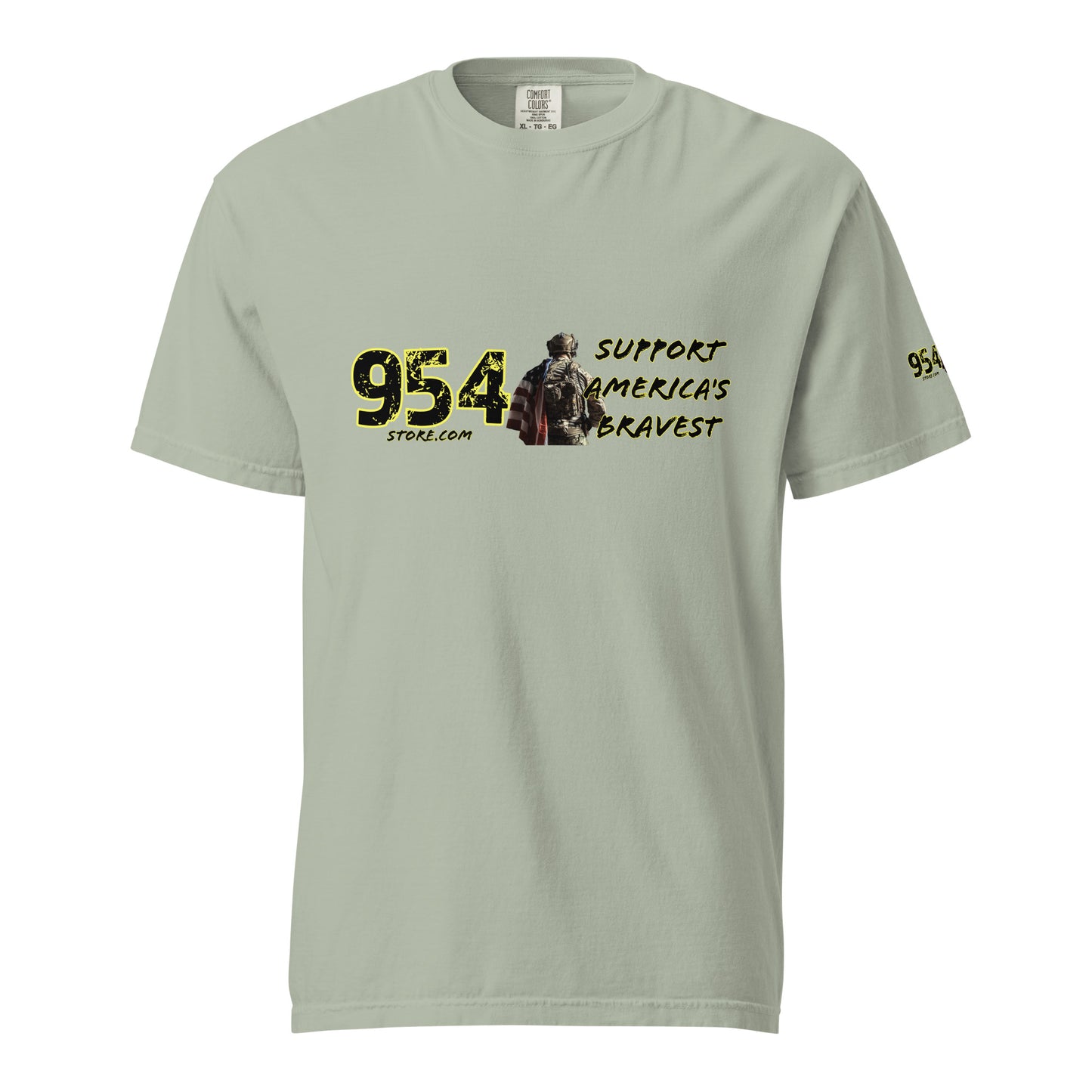 Support America's Bravest 954 Unisex garment-dyed heavyweight t-shirt