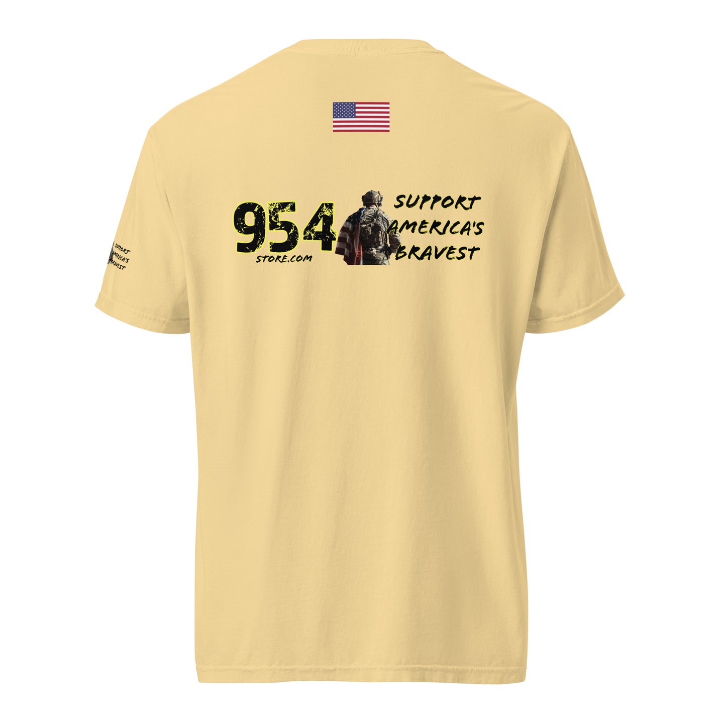 Support America's Bravest 954 Unisex garment-dyed heavyweight t-shirt