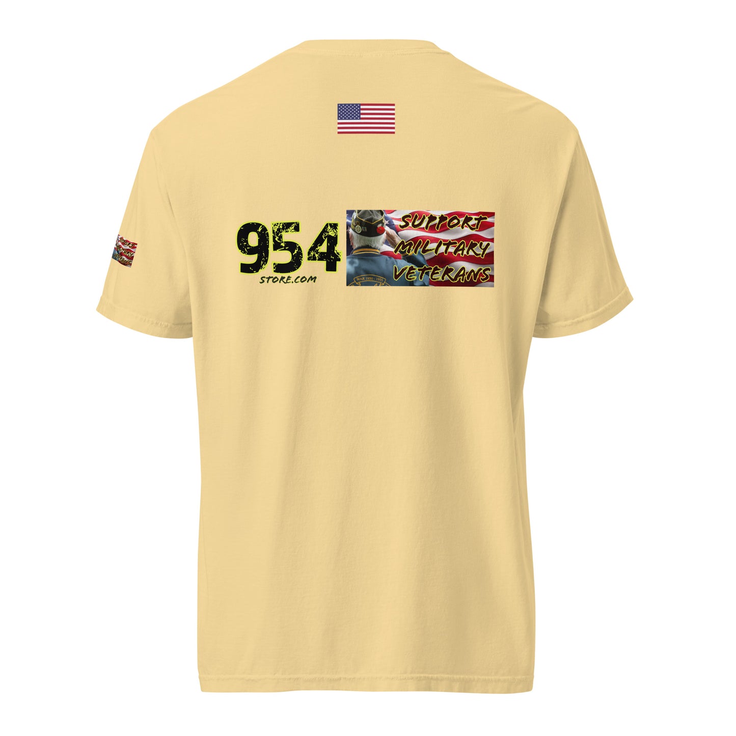 Support Veterans 954 Unisex garment-dyed heavyweight t-shirt