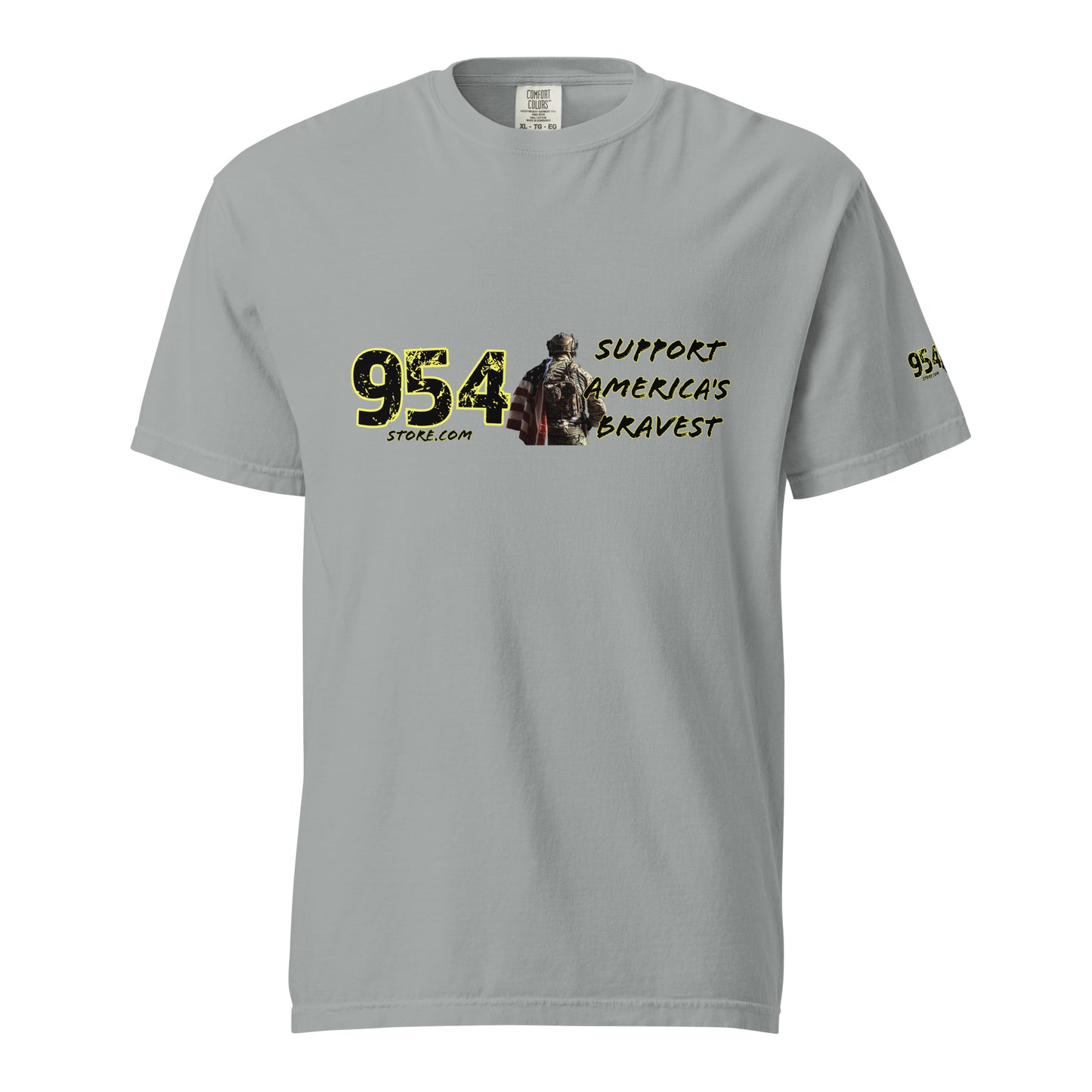 Support America's Bravest 954 Unisex garment-dyed heavyweight t-shirt