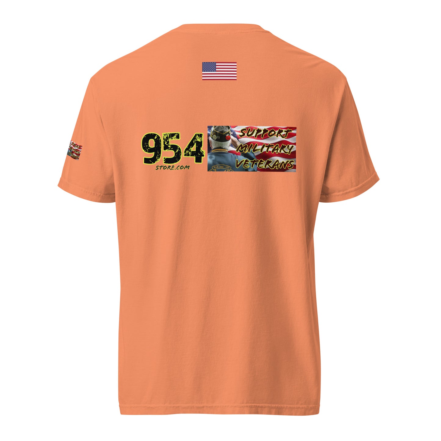 Support Veterans 954 Unisex garment-dyed heavyweight t-shirt