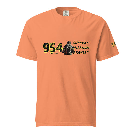 Support America's Bravest 954 Unisex garment-dyed heavyweight t-shirt