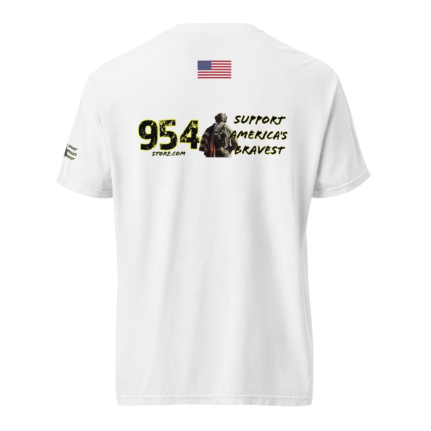 Support America's Bravest 954 Unisex garment-dyed heavyweight t-shirt