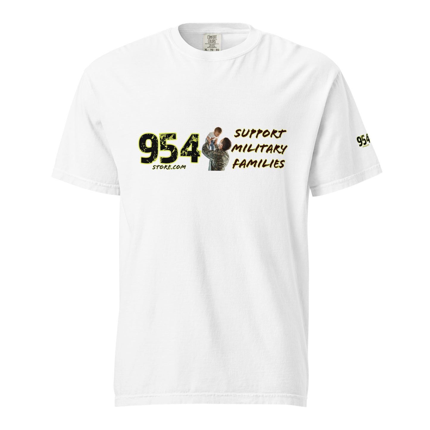 Support Military Families 954 Unisex garment-dyed heavyweight t-shirt