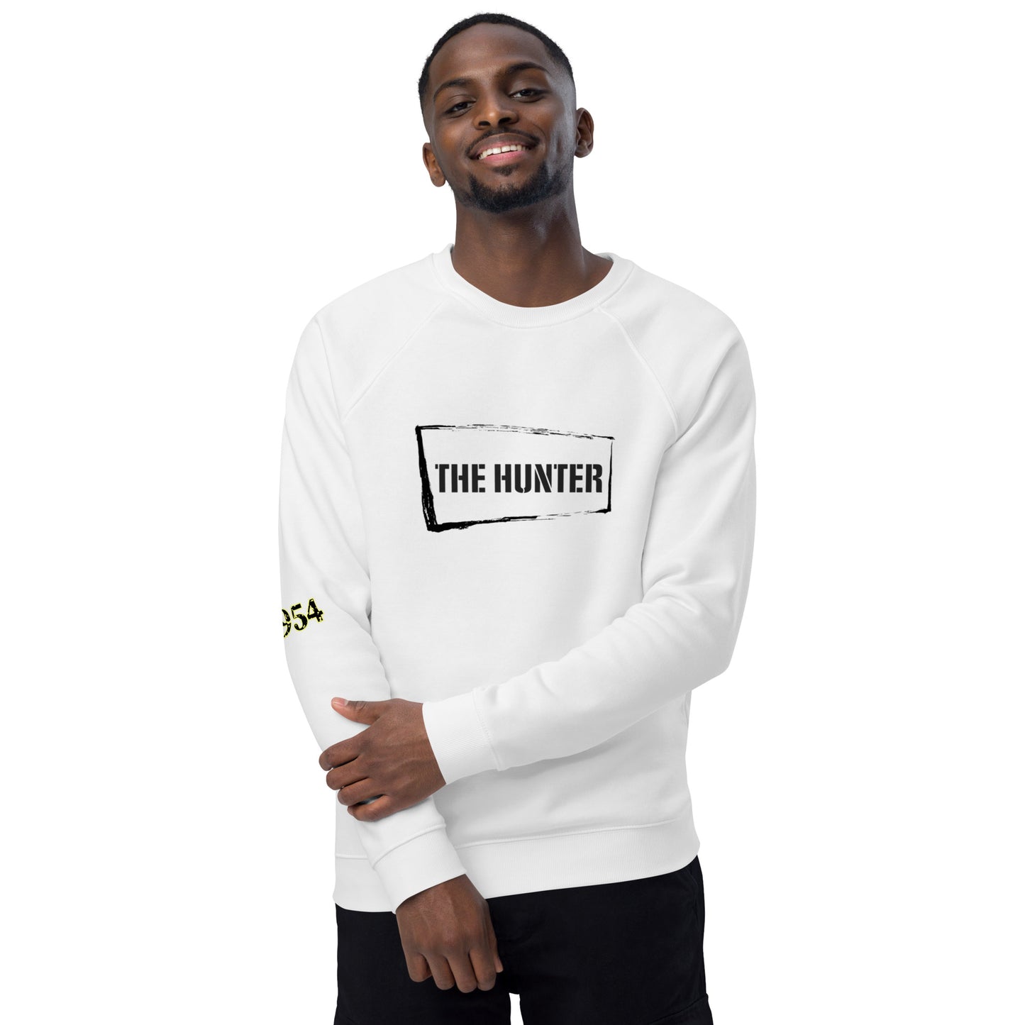 The Hunter 954 Siganture Unisex organic raglan sweatshirt