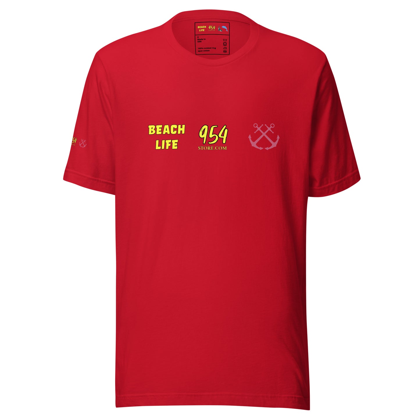 Beach Life Triple Dolphins 954 Signature Unisex t-shirt