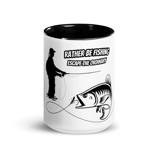 Rather be Fishing 954 Signature Mug with Color Inside