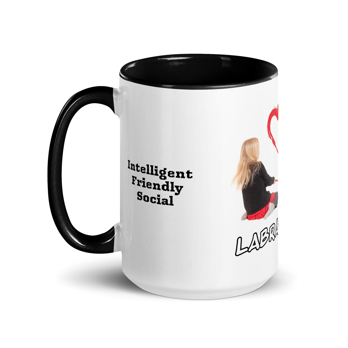 Labradoodle play 954 Signature Mug with Color Inside