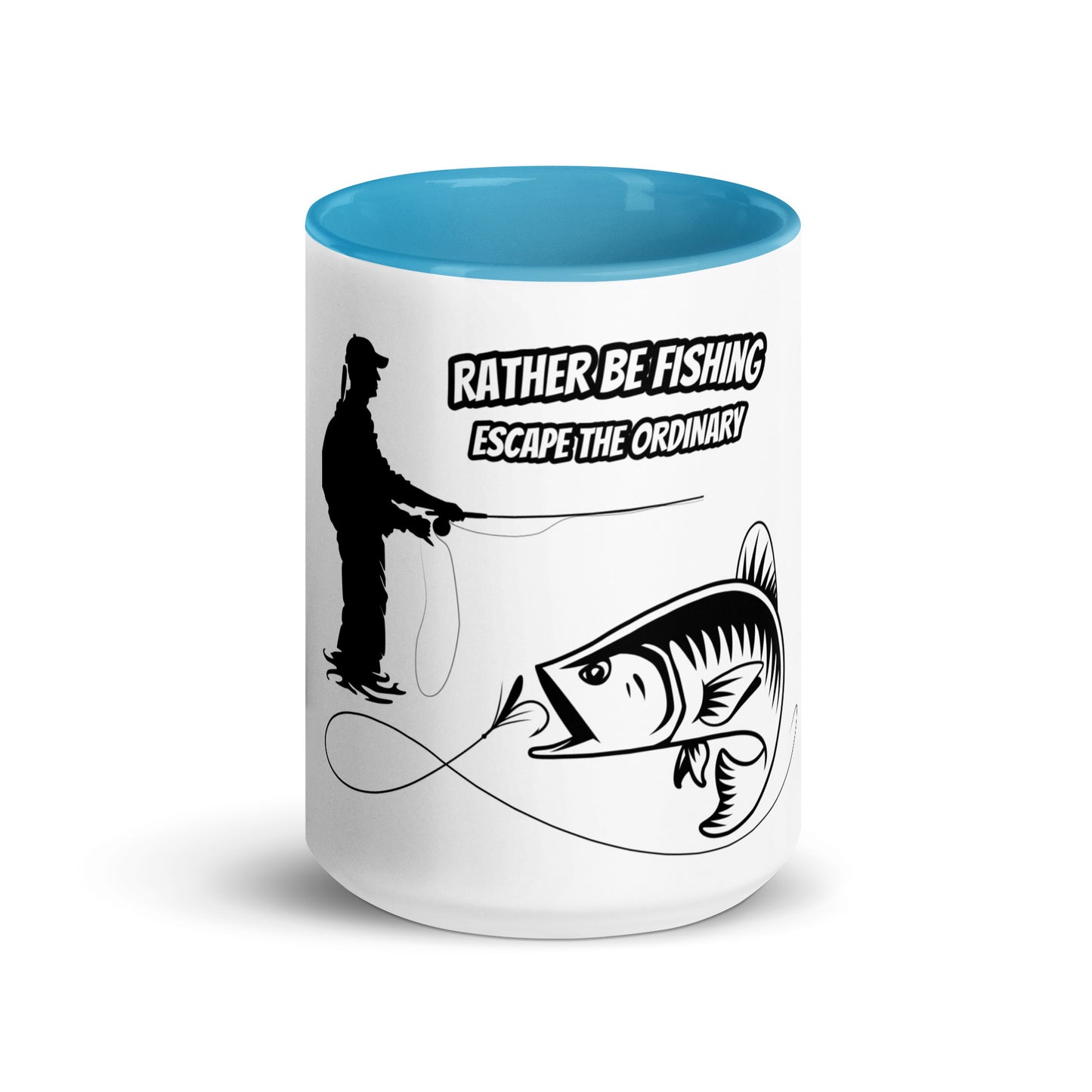 Rather be Fishing 954 Signature Mug with Color Inside