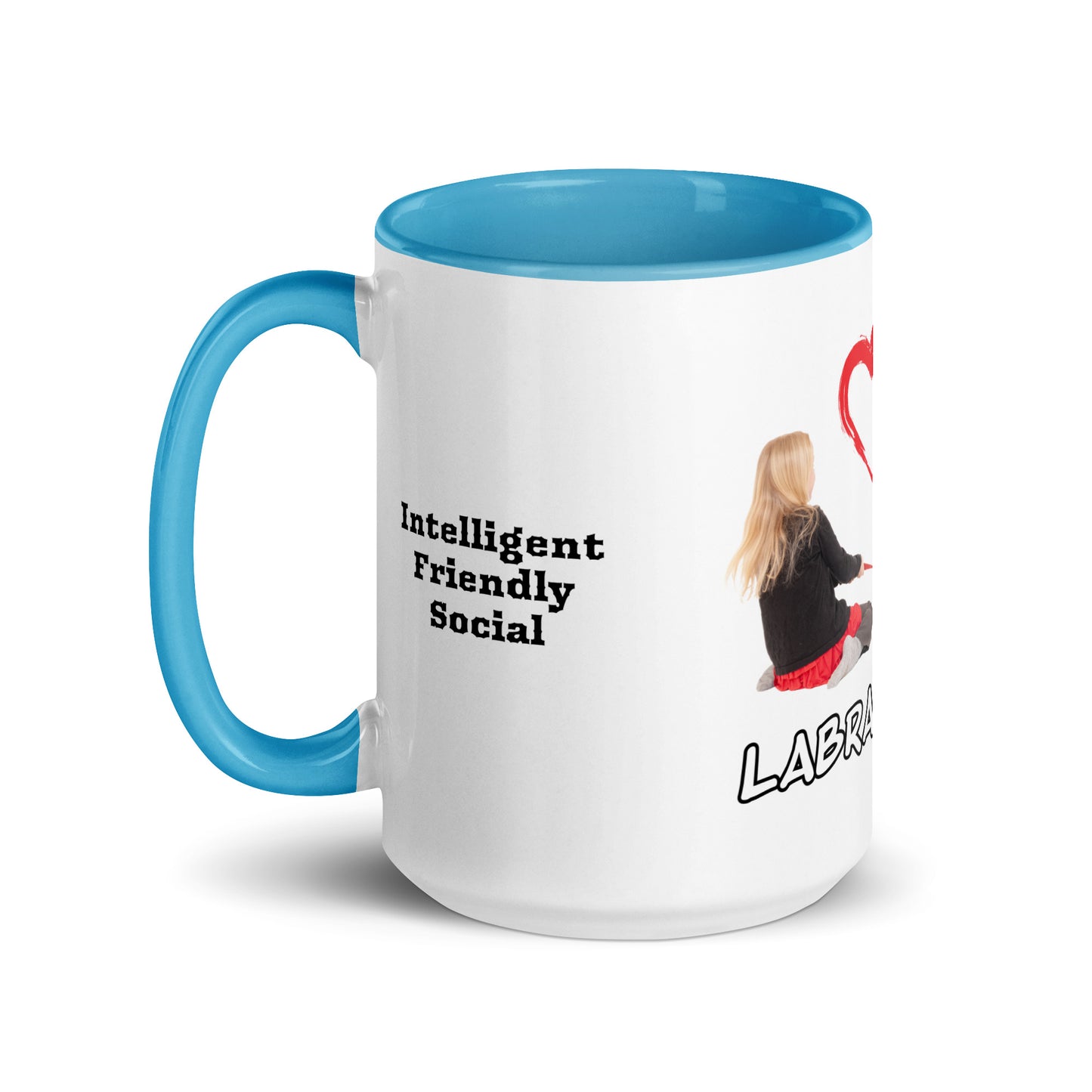 Labradoodle play 954 Signature Mug with Color Inside