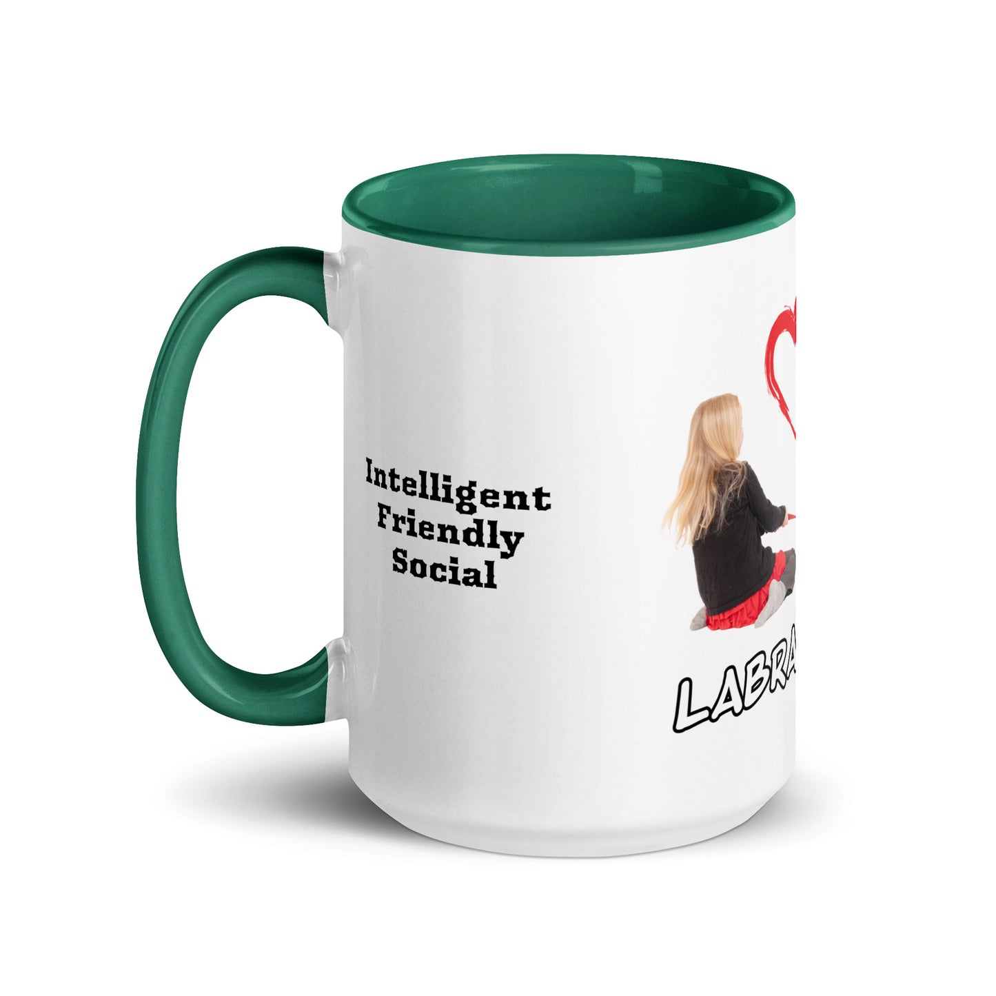 Labradoodle play 954 Signature Mug with Color Inside