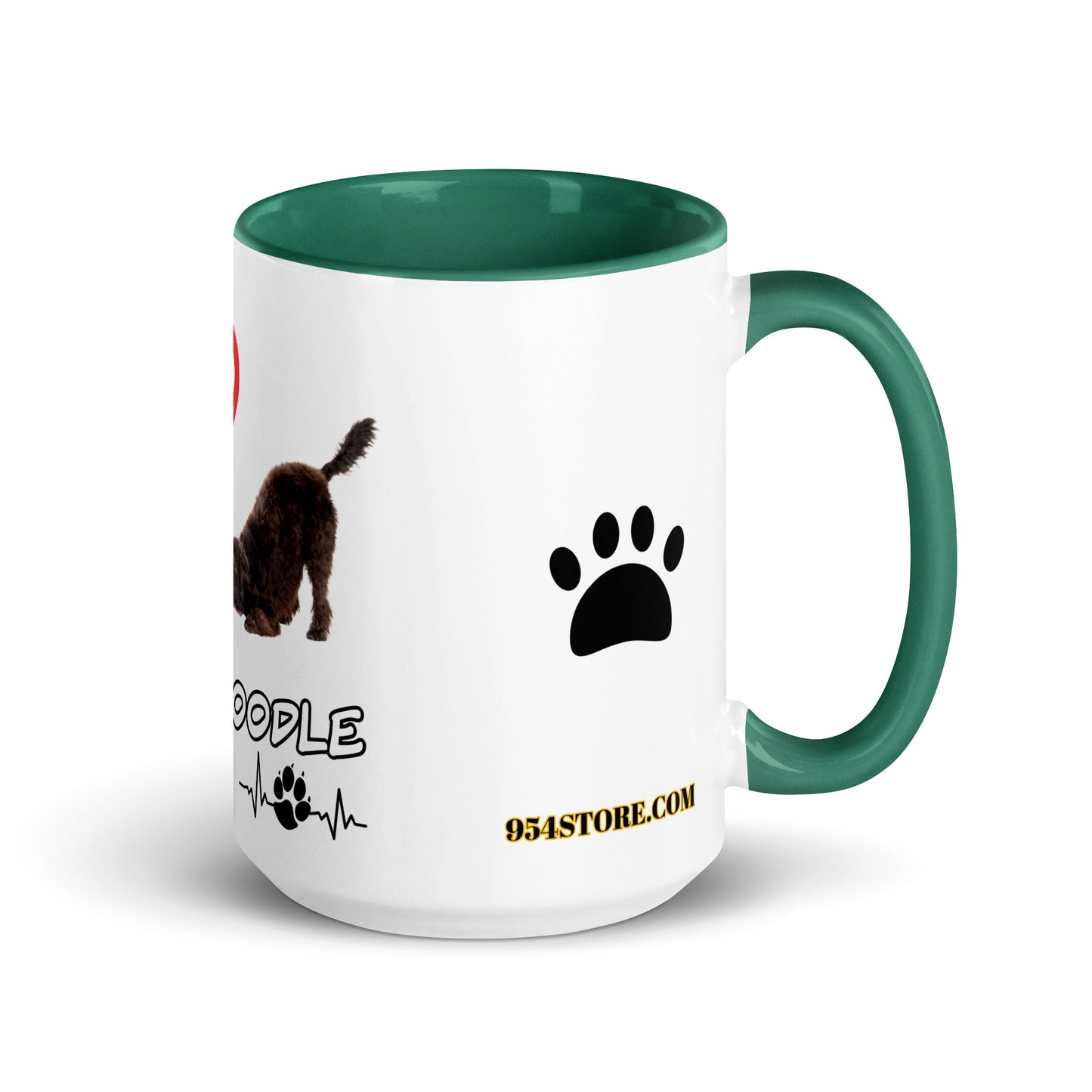 Labradoodle play 954 Signature Mug with Color Inside