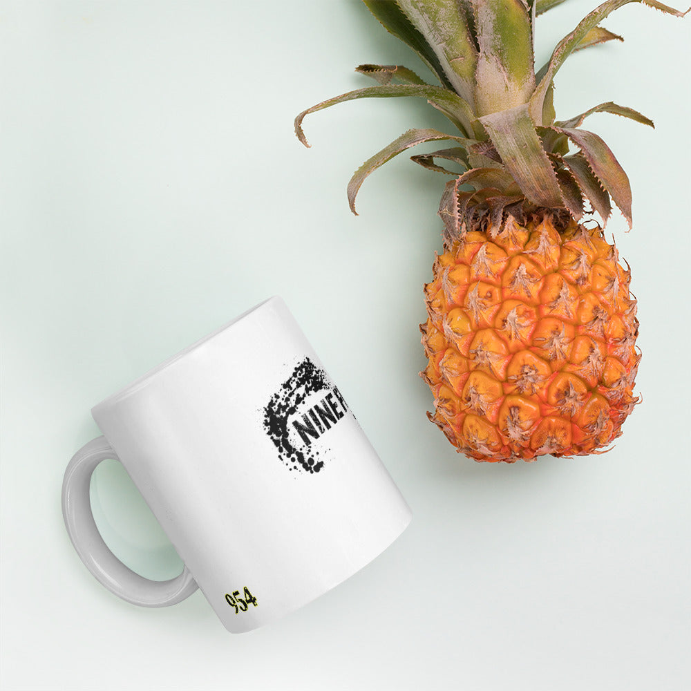 The Wave 954 Signature White glossy mug