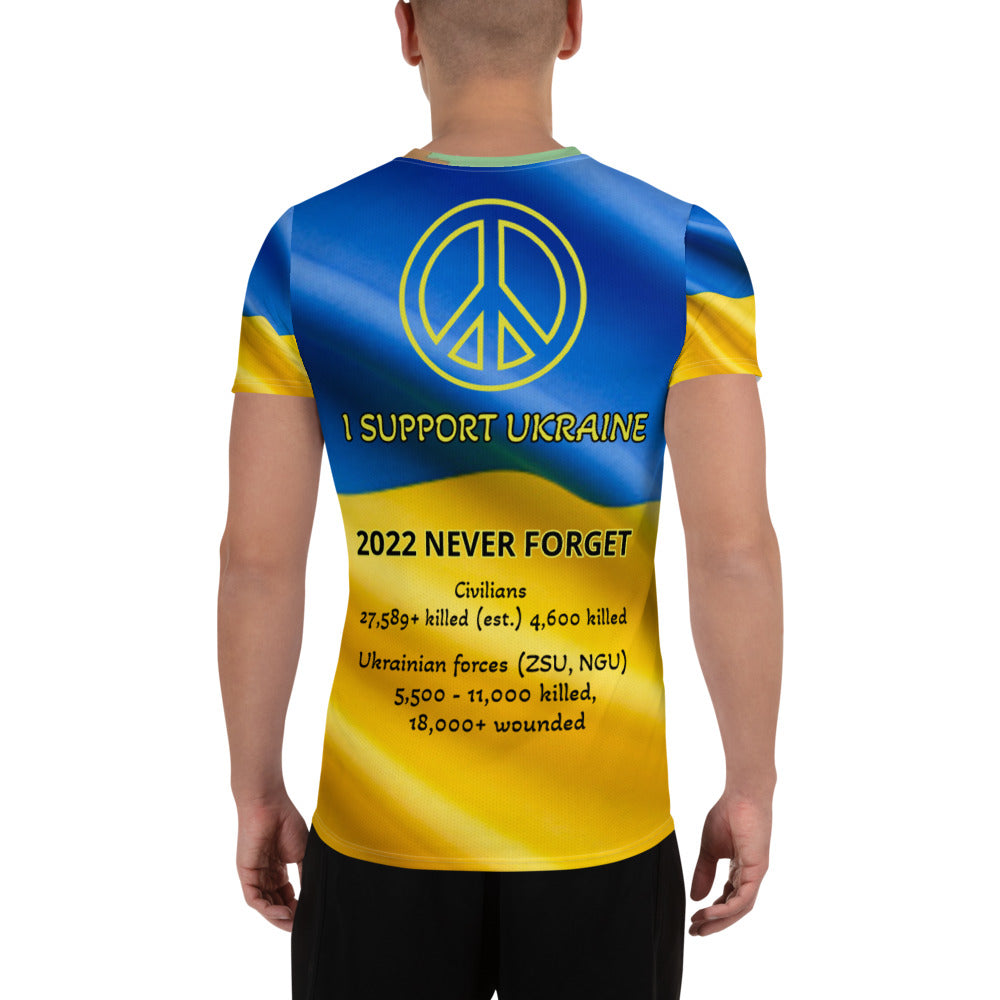 I Support Ukraine All-Over Print Men's Athletic T-shirt