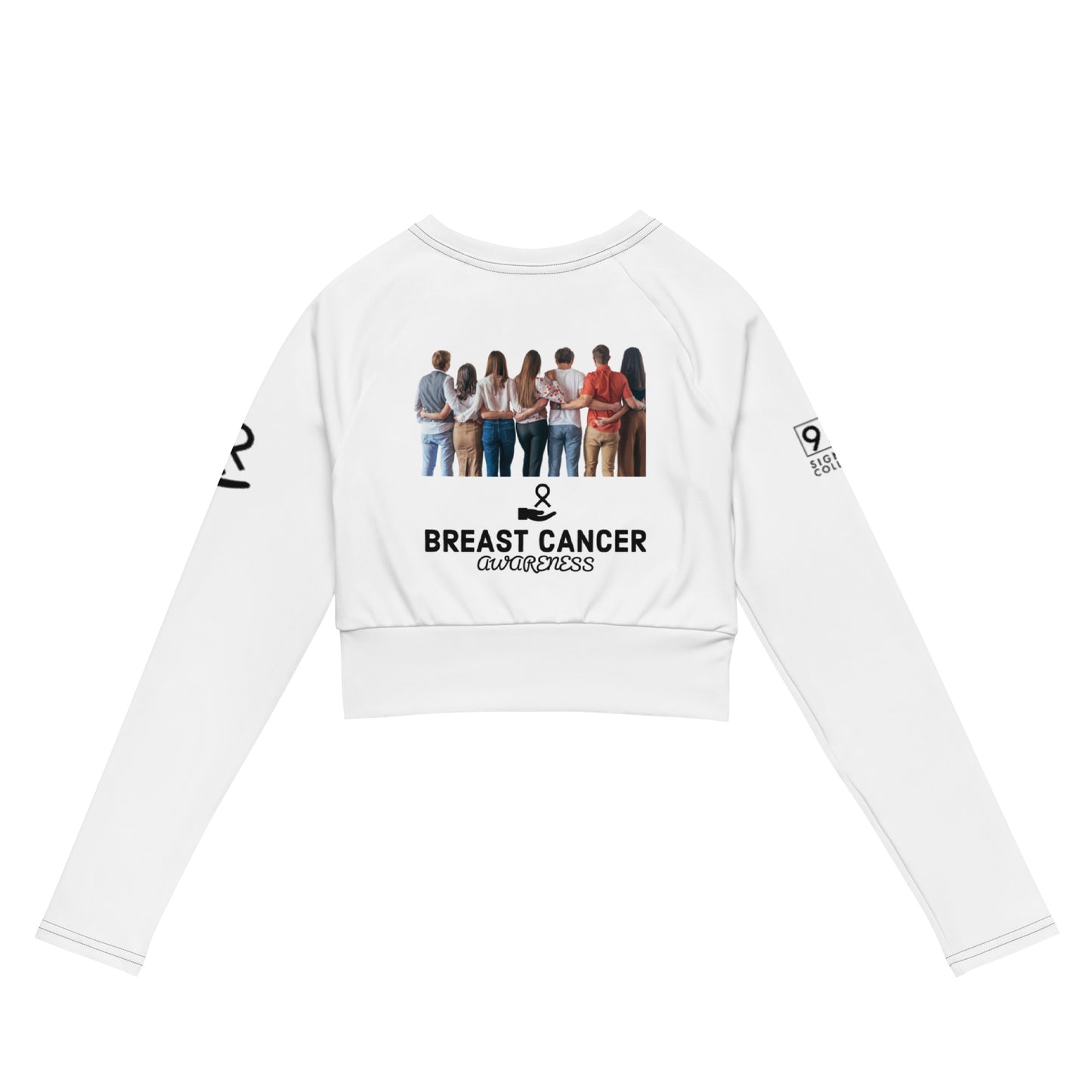 Breast Cancer Awareness 954 long-sleeve crop top