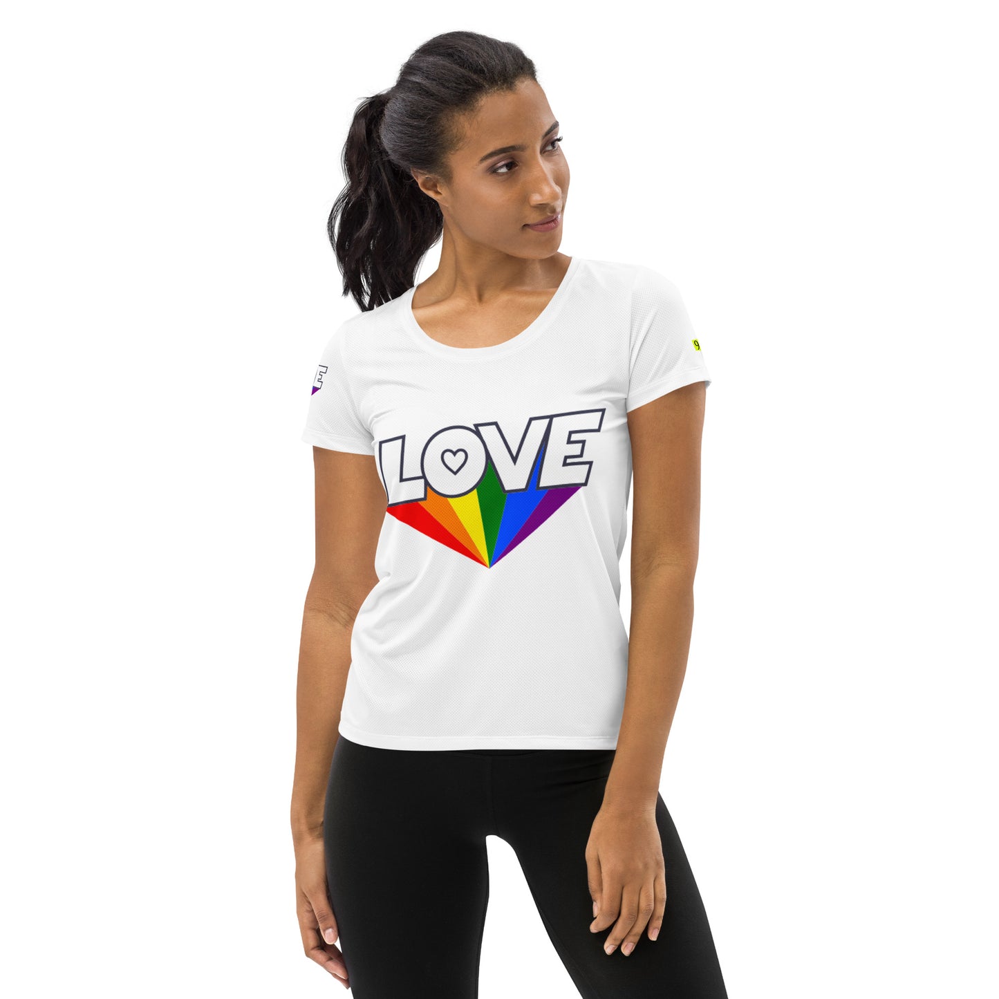 LGBTQIA All-Over Print Women's Athletic T-shirt