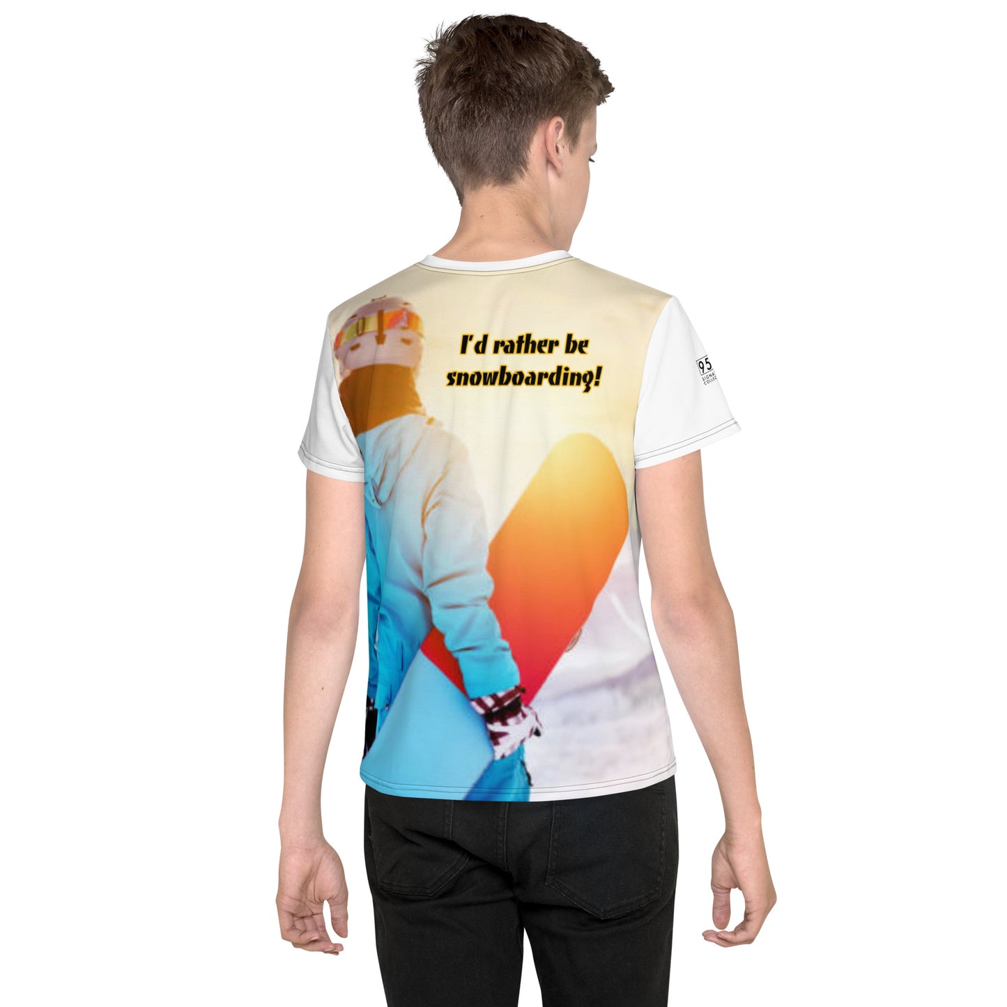 Snowboarding 954 Youth crew neck t-shirt