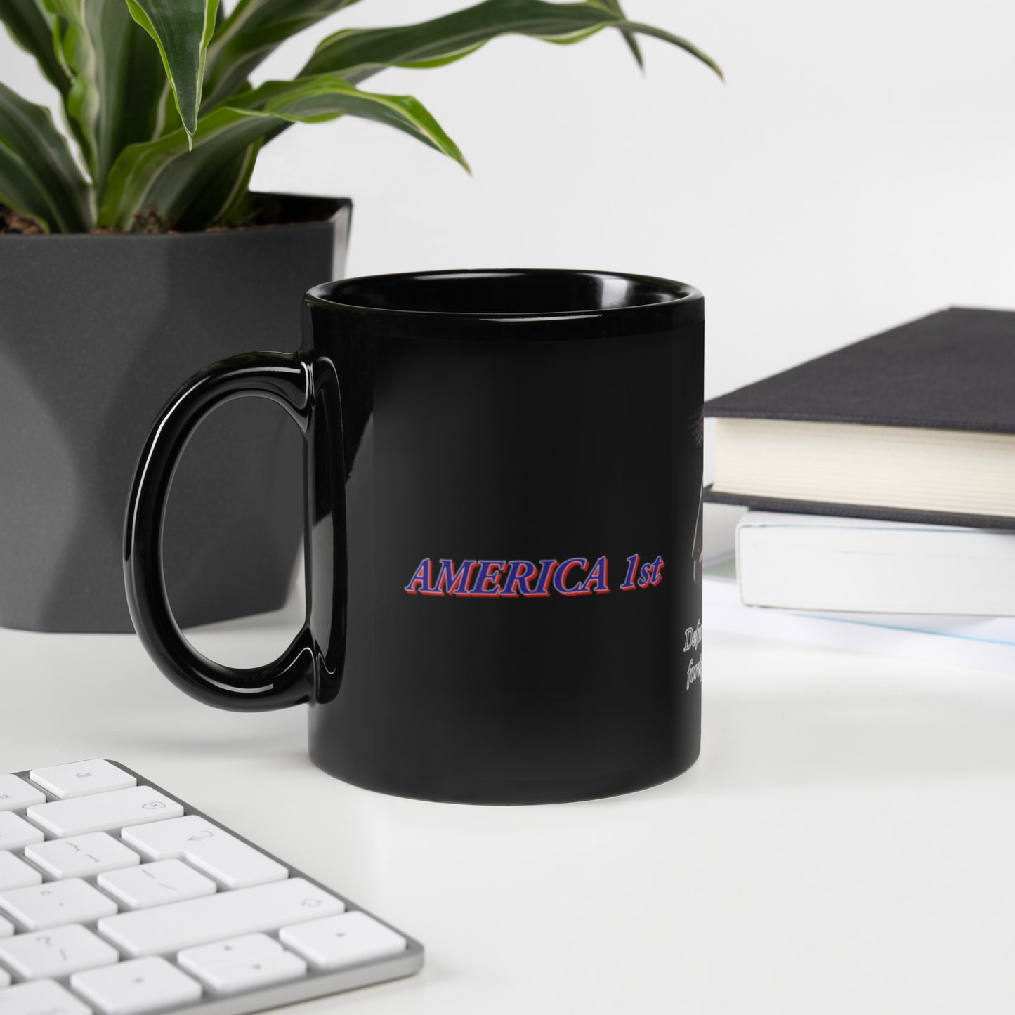 America 1st Marine 954 Black Glossy Mug