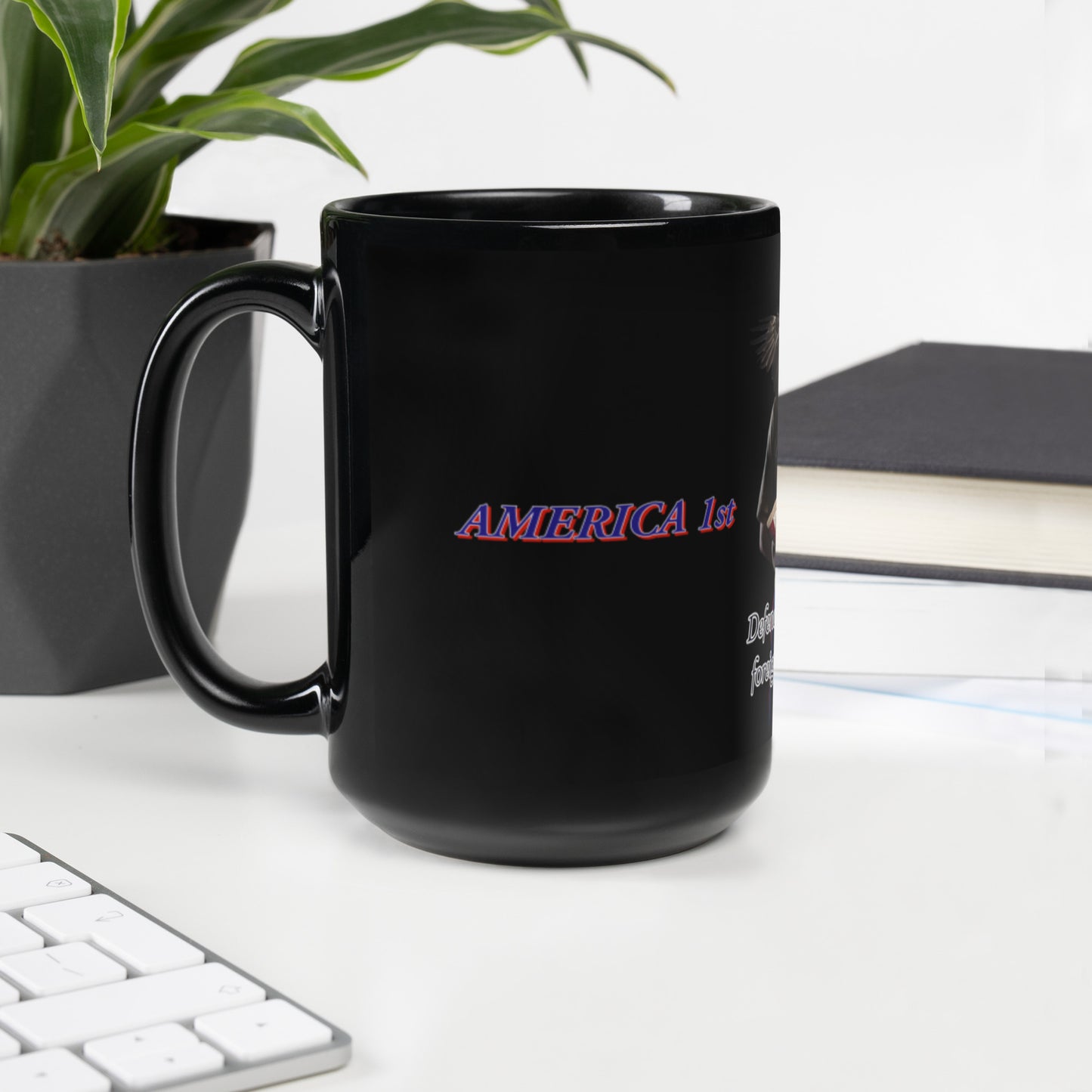 America 1st Marine 954 Black Glossy Mug