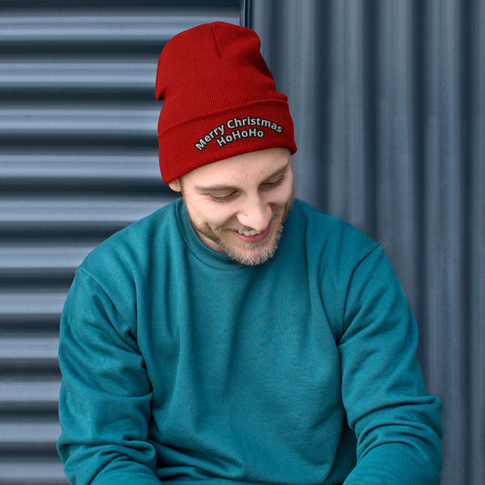 Merry Christmas 954 Embroidered Beanie