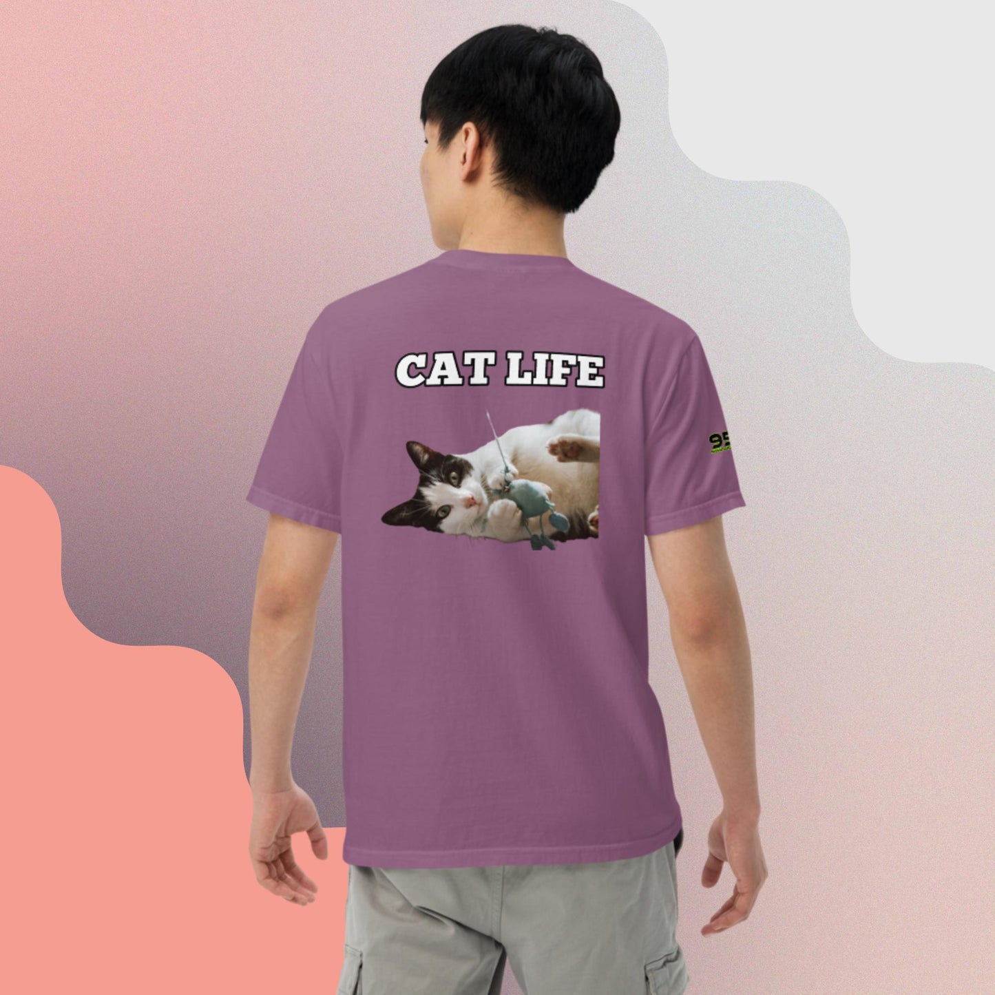 Cat Life III 954 Signature Men’s garment-dyed heavyweight t-shirt