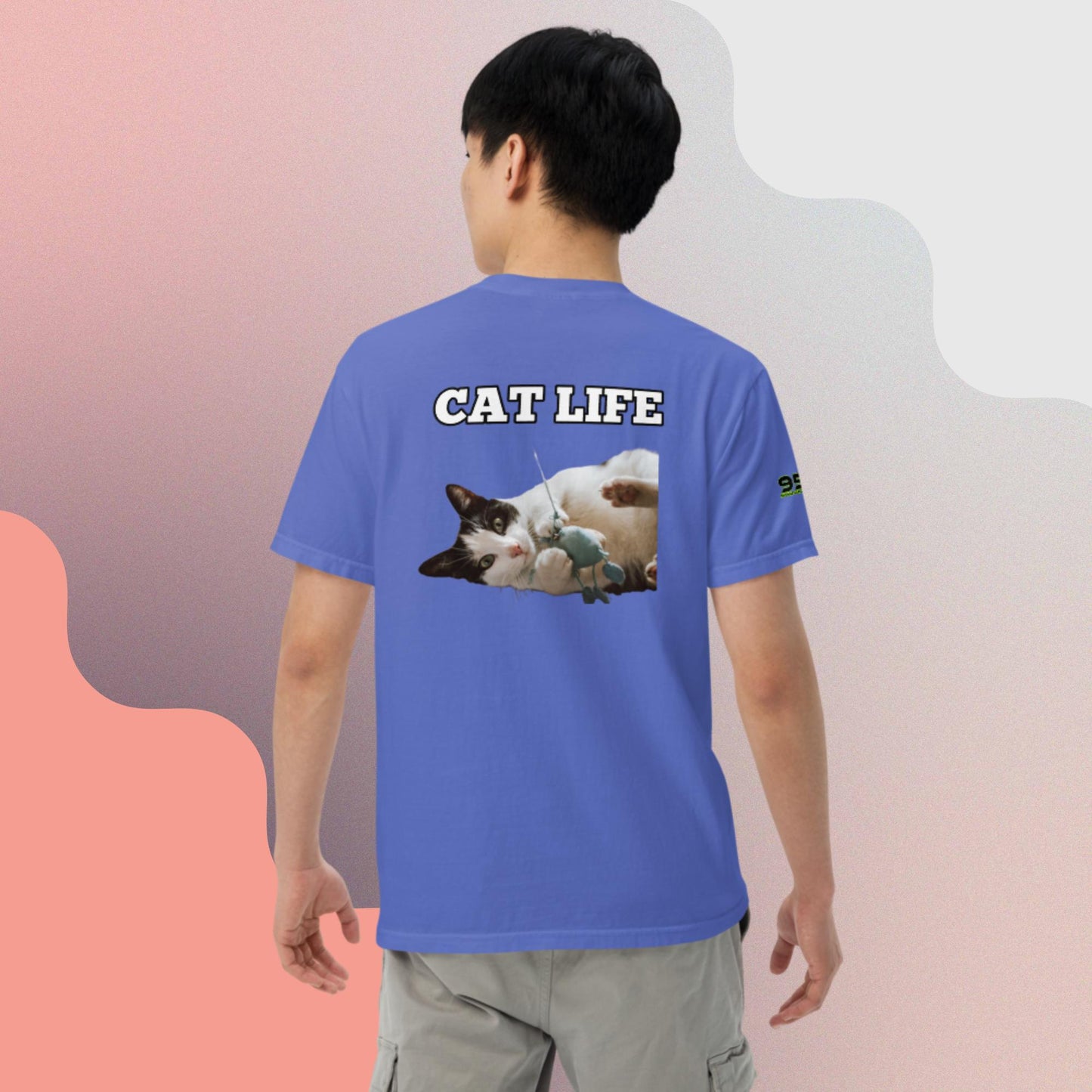 Cat Life III 954 Signature Men’s garment-dyed heavyweight t-shirt