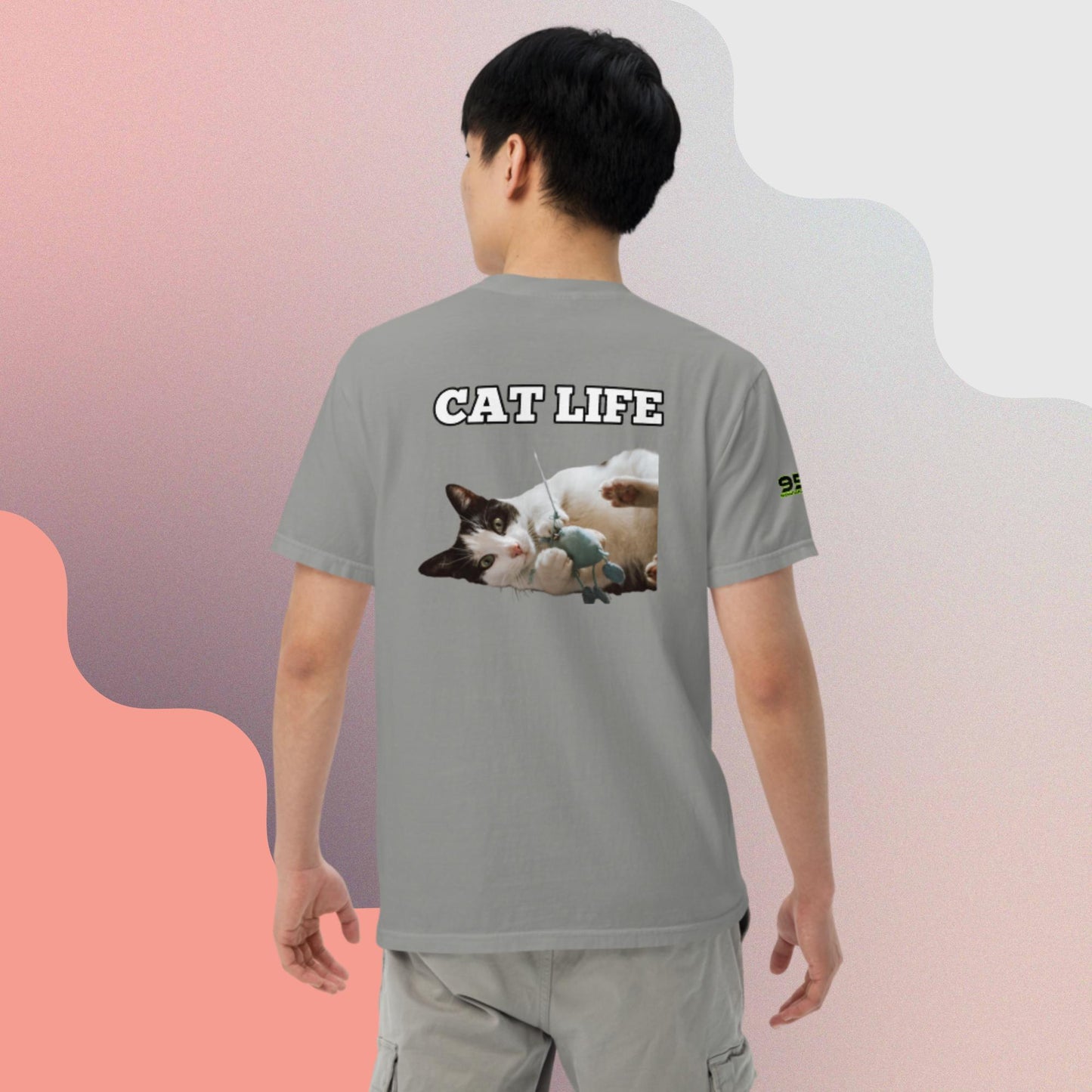 Cat Life III 954 Signature Men’s garment-dyed heavyweight t-shirt