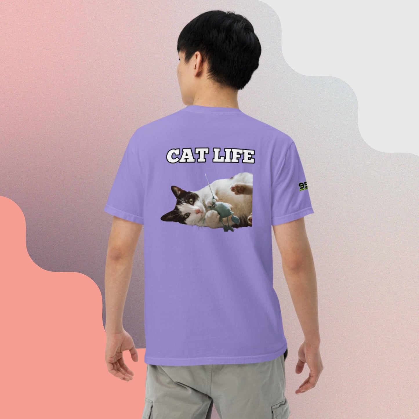 Cat Life III 954 Signature Men’s garment-dyed heavyweight t-shirt