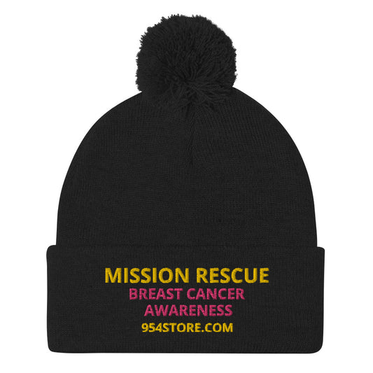 Breast Cancer Awareness 954 Pom-Pom Beanie