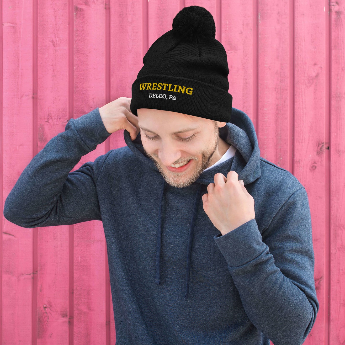 DELCO Wrestling 954 Pom-Pom Beanie