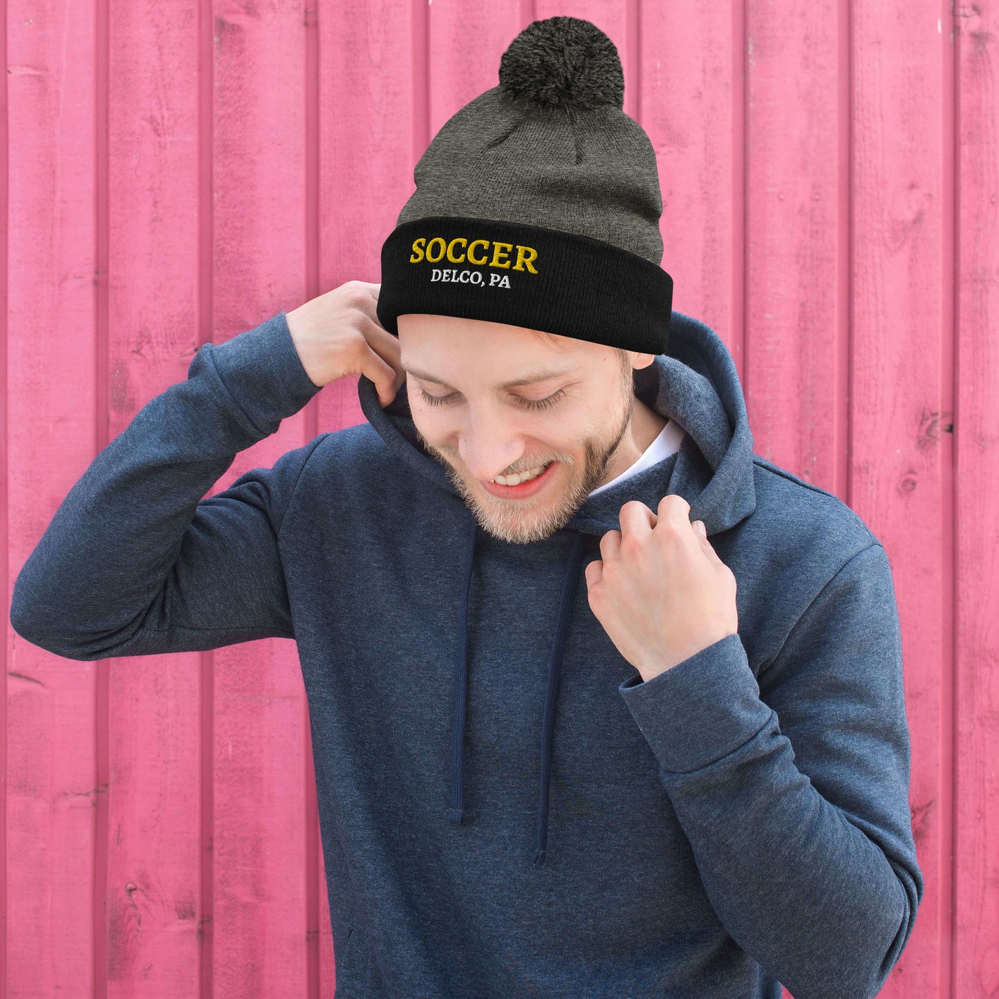 DELCO Soccer 954 Pom-Pom Beanie