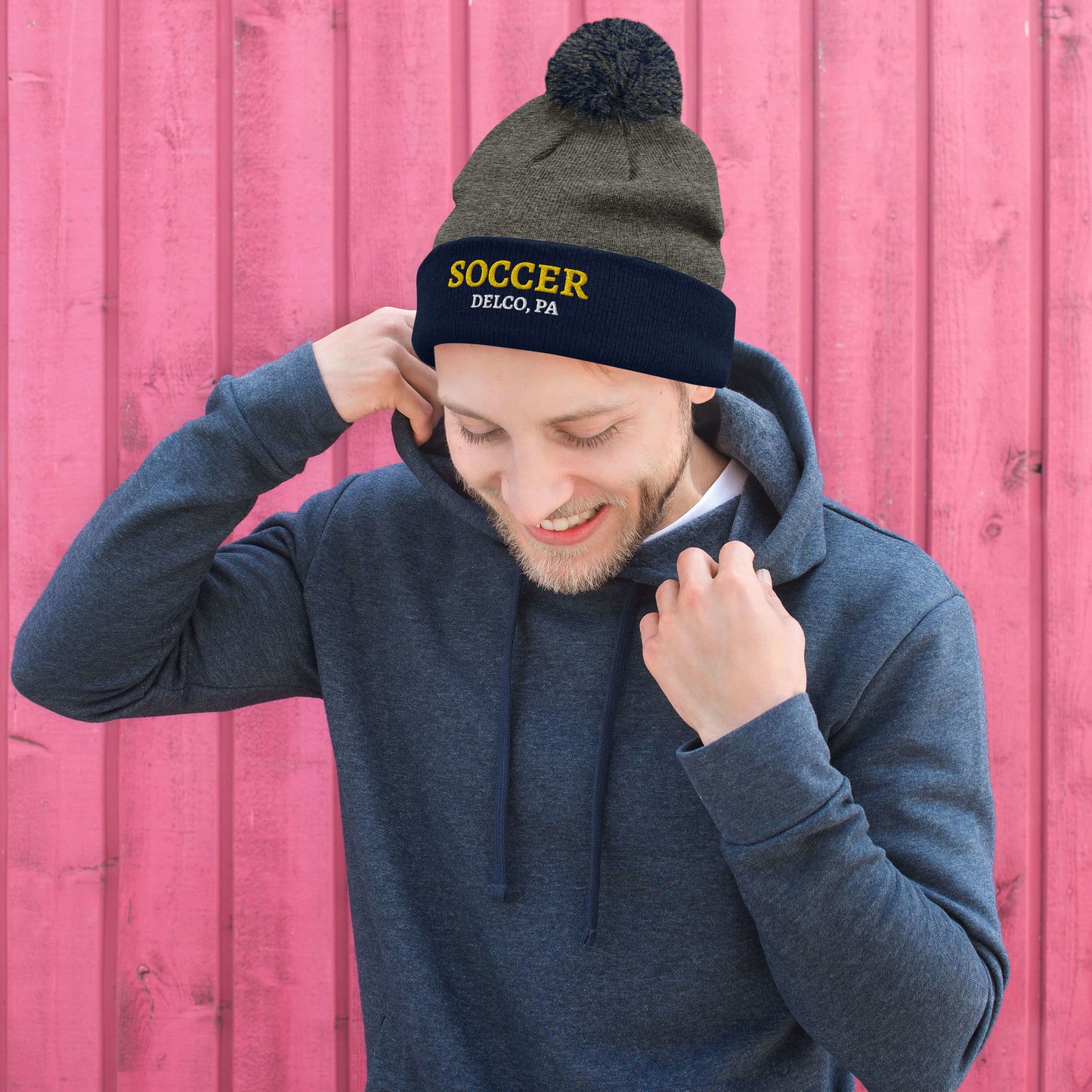DELCO Soccer 954 Pom-Pom Beanie