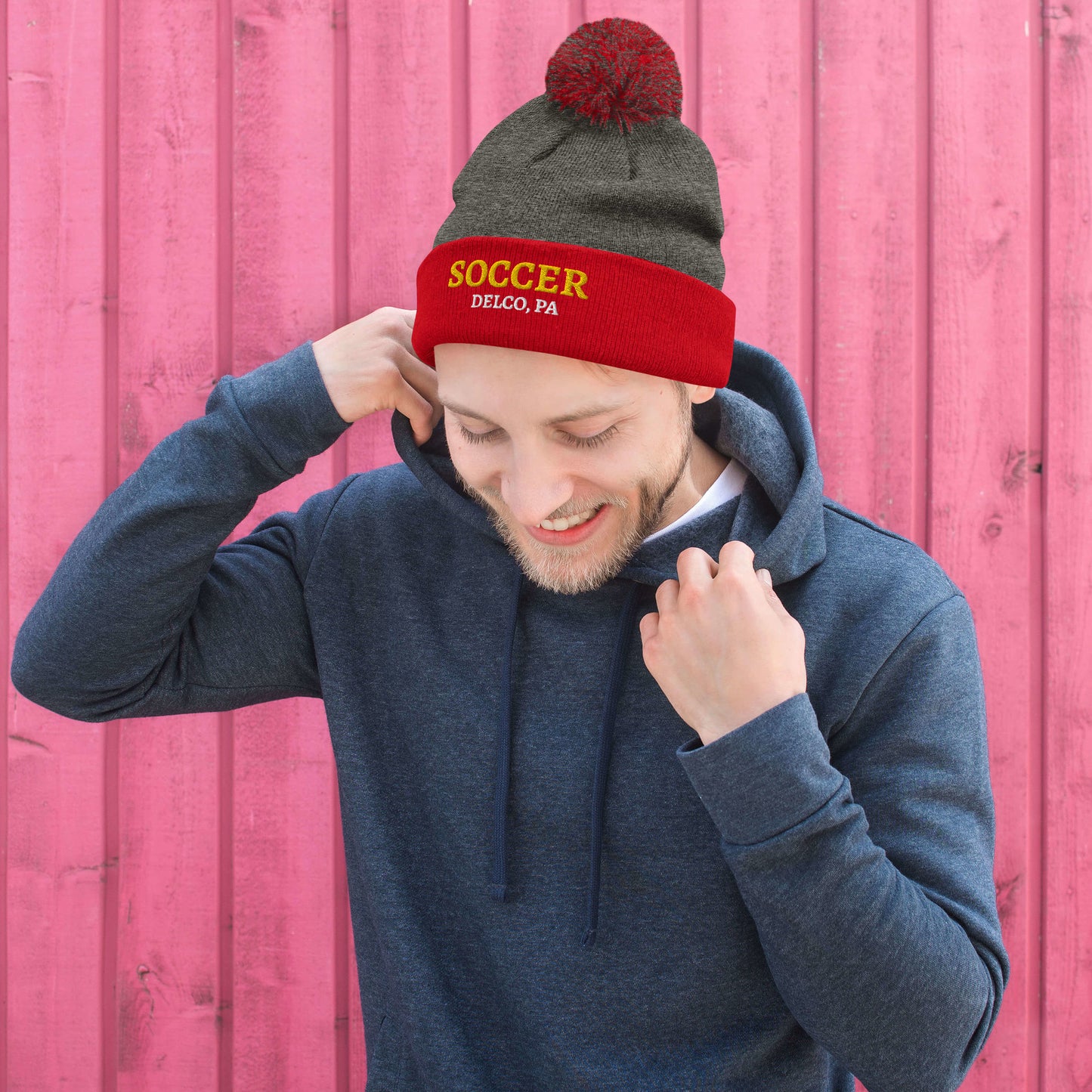 DELCO Soccer 954 Pom-Pom Beanie
