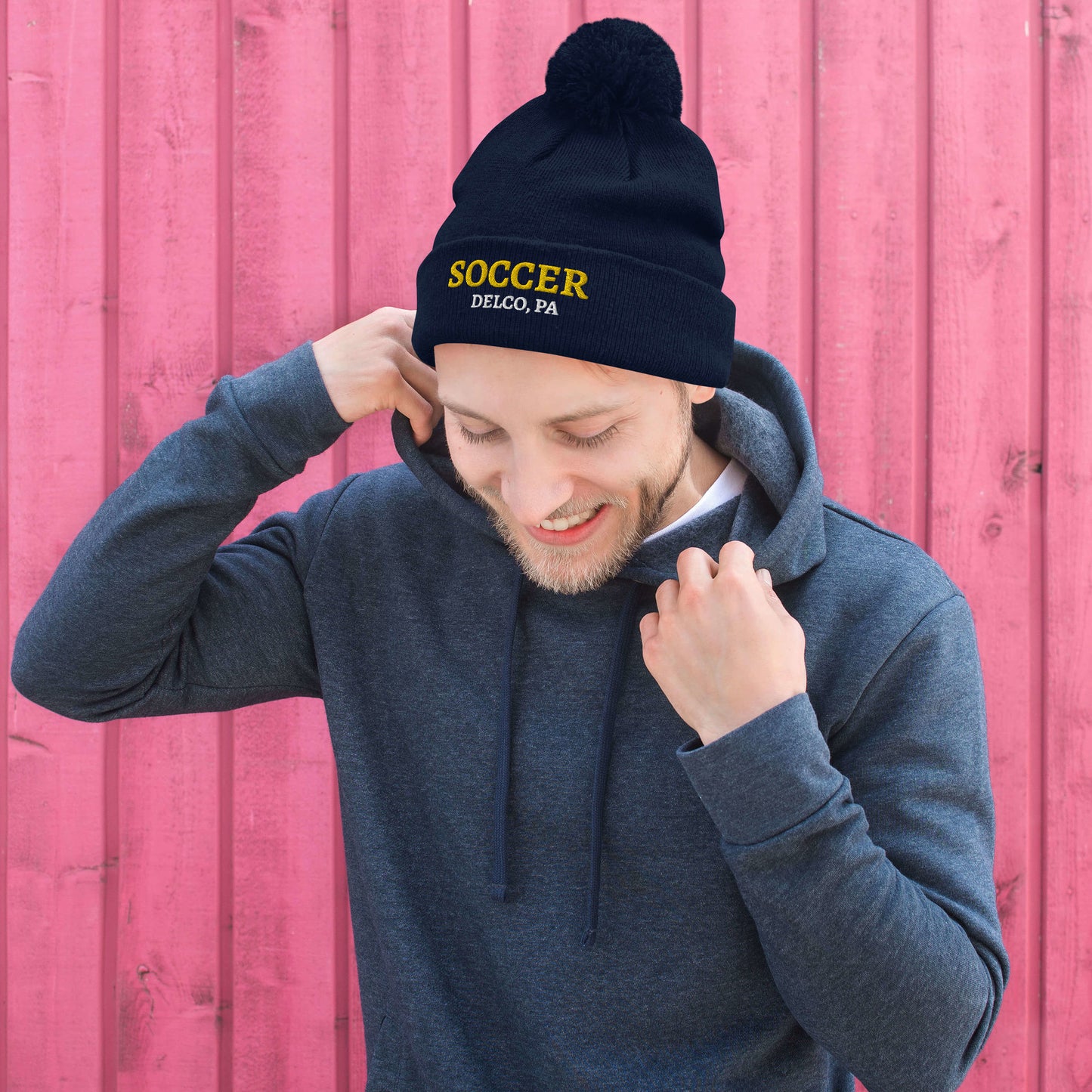 DELCO Soccer 954 Pom-Pom Beanie