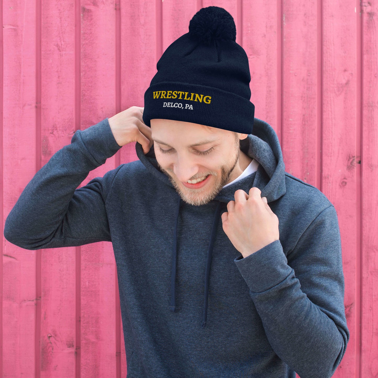 DELCO Wrestling 954 Pom-Pom Beanie