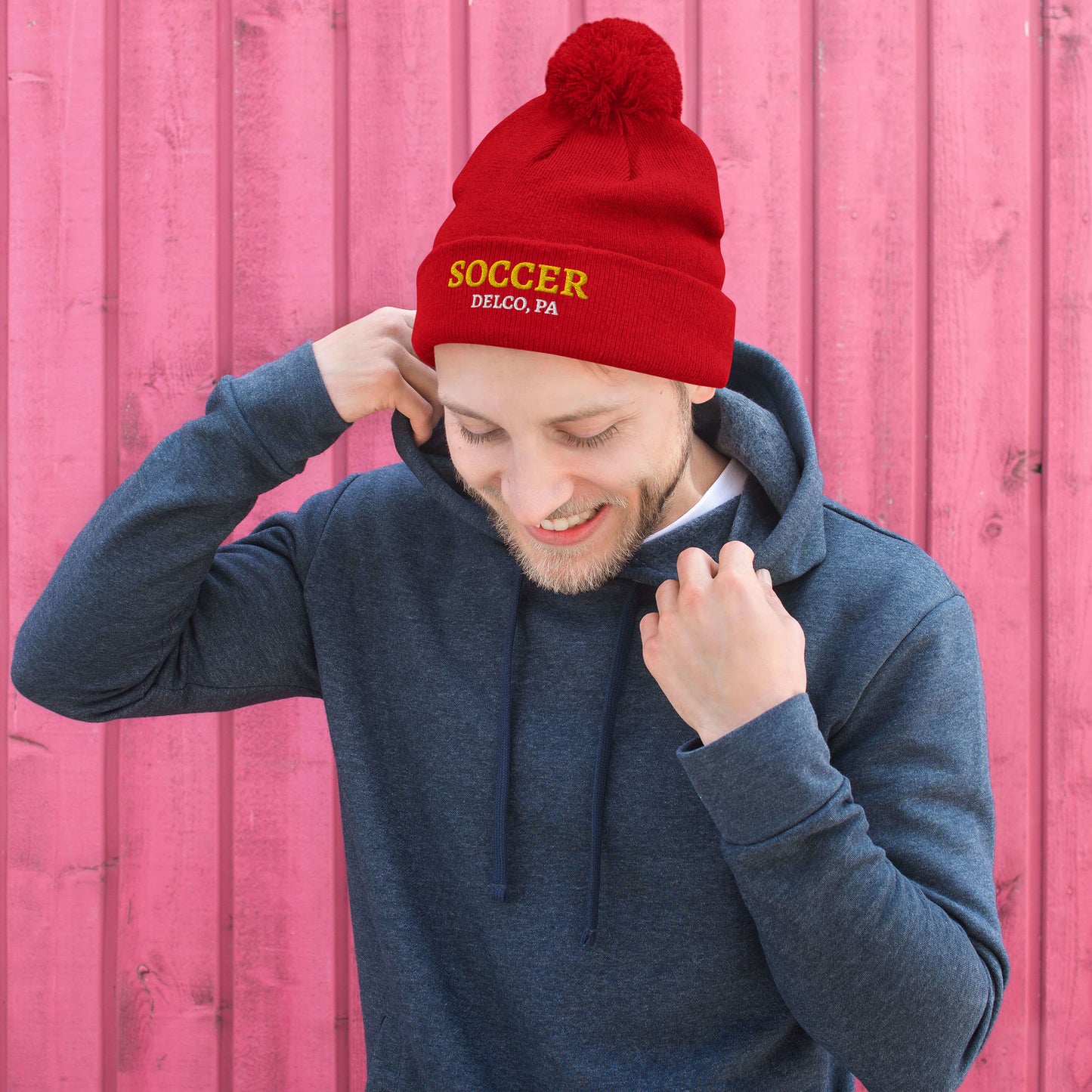 DELCO Soccer 954 Pom-Pom Beanie